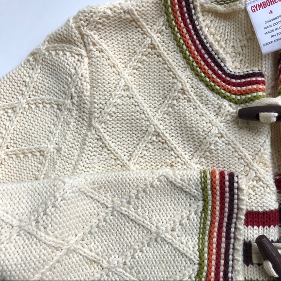 Gymboree Girls Toggle Button Striped Cardigan 4T - Picture 3 of 7